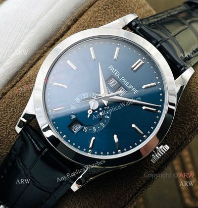 PFF Replica Patek Philippe Complications Moon Cal.324S Watch Navy Dial Men